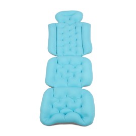 Adult Full Body Bath Pillow Prevent Slipping Detachable Washable Bathtub Cushion with Strong Suction Cups Blue