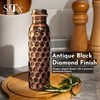 SAJTOX 32oz Antique Black Diamond Large Pure Clear Copper Water