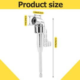 105 Degree Right Angle Drill Adapter with 12-in-1 Combination Screwdriver Bit Set, Ultimate Tool for Tight Spaces and Versatile Projects (Long Type)