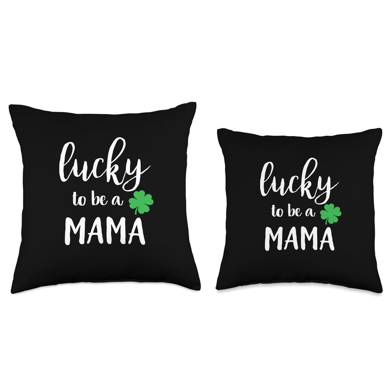 Lucky Mama Cute Mom Irish Shamrock St Patricks Day Throw