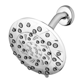 Rainfall 6 Setting Wall Mount Showerhead - with PowerPulse Massage, Chrome