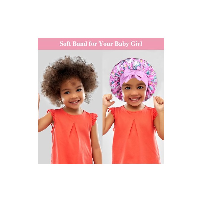 Heniho Gorros Satén Coleteros Niños Bonitos Pelo Niñas Cabello Rizado