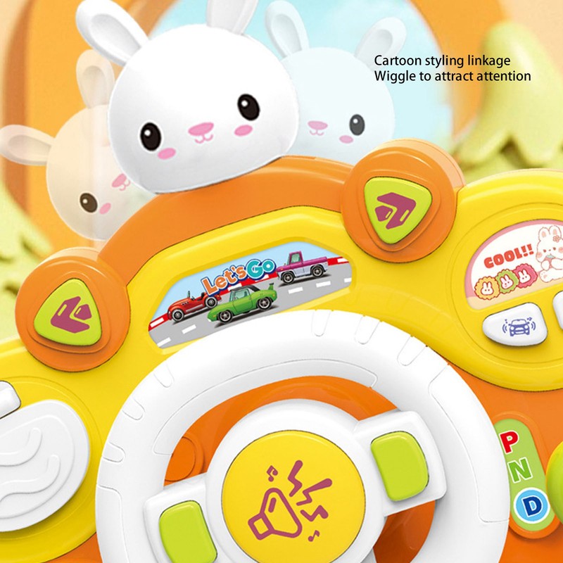 Baby Steering Wheel Toy Multifuntional Lighting Effects Educational Musical Steering