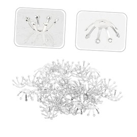 WOONEKY 50pcs Chic Flower Bud Hairpin Accessory Kit Diy Floral Craft Materials for Weddings Parties and Casual Wear Elegant Copper Hair Decor for Creative Hair Styling