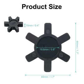 QUARKZMAN 2 Stück L075 Kieferkupplung Einsatz, Flexibler Feststofftyp NBR Gummi Kieferkupplung Mitteinsätze für L Kieferkupplung L-Kieferkupplung Set, Schwarz