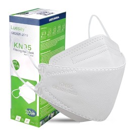 KN95 - Mascarillas faciales KN95, paquete de 20, transpirables, cómodas y desechables, blanco