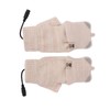 USB Heated Gloves Mitten Men Women Winter Knitted Fingerless Hand