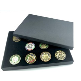 Set of 10 Collection Put the Full Armor of God Mason Mason Cosplay Metal Pin Badge Brooch in Gift Box, Aluminium