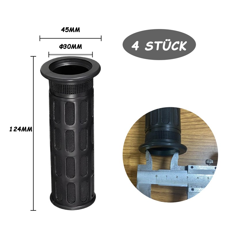 4 Pcs Wheelbarrow Handle 30mm Rubber Cart Handle for Bike