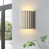 Fetason Modern LED Hardwired Wall Sconces Set of 2, White