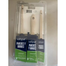 Valspar Paint Brush 3 Piece Set For Wall and Trim   2¨Flat, 1¨ and 2¨ Angle