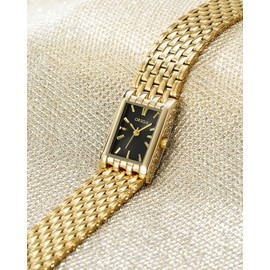 CIVO Ladies Watches for Women Gold: Small Stainless Steel Analog Waterproof Wrist - Square Face