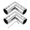 QUARKZMAN Pack of 2 Adjustable Curtain Rods Corner Connectors 19