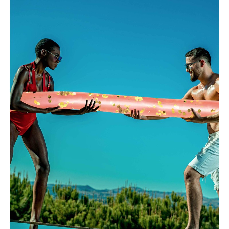 POZA 2 Pack Inflatable Pool Noodles - Premium Jumbo Pool