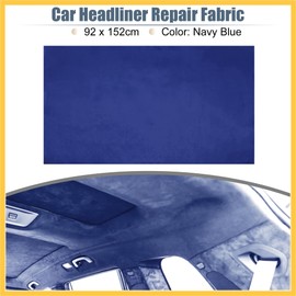 REPAIROCK Suede Headliner Fabric 36" Length x 60" Width Foam Backed for Car Truck SUV Interior Trim Protect Aging Broken Faded DIY Repair Replacement Navy Blue Auto Replacement Parts