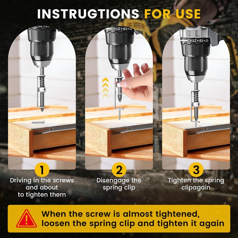 2 Pcs Spring-loaded Screw Holder Bit, Universal Screwdriver Bit with