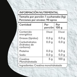 QUENUT | Creatina Monohidratada de Alta Pureza Sin Sabor, Creapure® (23BD21) | Apoyo para la Energía y Rendimiento Físico | Suplemento Alimenticio, Si