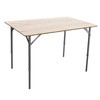 Buffalo Tools FFBAT40 Folding Bamboo Adj Table 40In, Brown
