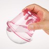 Golden Apple, 9oz-25sets Pink Red Plastic Cups with Clear Dome