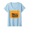 Fall Proof: Autumn Vibes with Floating Leaves V-Neck T-Shirt, Women,
