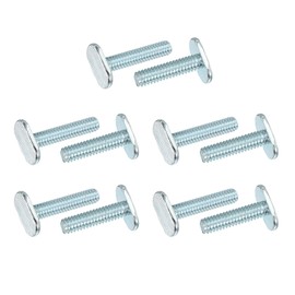 PATIKIL 1/4"-20 t Track Bolts, 10 Pack 1-1/4 Inch T-Slot Bolts Kayak Rail Bolt Accessories for Universal t Track Woodworking Jigs and Fixtures, Silver