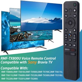 RMF-TX800U Voice Romote Replacement for Sony Remote Control for Smart TV and Bravia TVs, Compatible with All Sony XR/XBR/KD Series 4K LED OLED Google/Android TVs- with 4 Shortcut Buttons