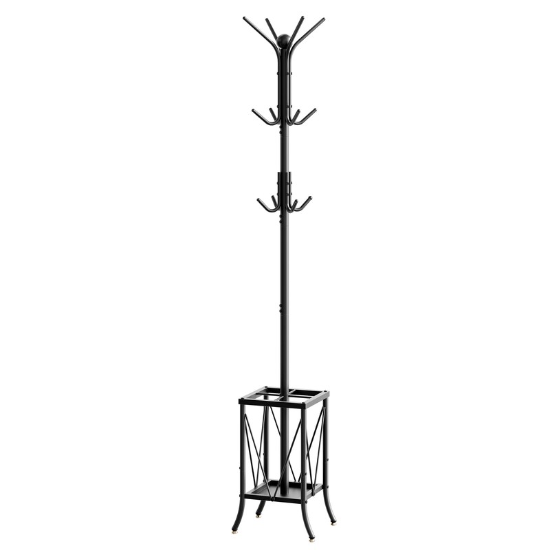 CHOEZON Coat Rack Freestanding, Coat Rack with Umbrella Holder, Entryway