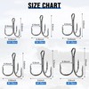 Fishing Treble Hooks Kit 110pcs/box High Carbon Steel Round Bend