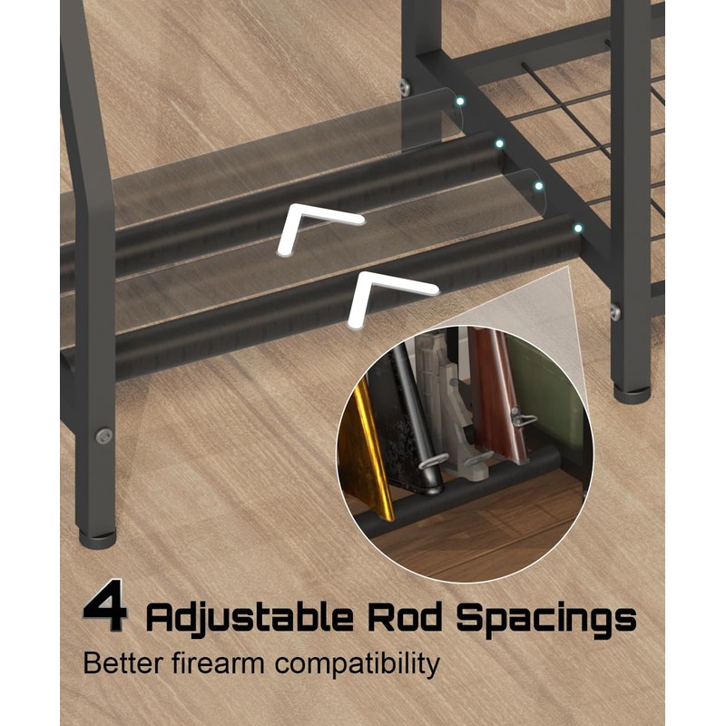 Mondazie Double-Side Gun Rack Stand, Vertical Rifle Display Holder with