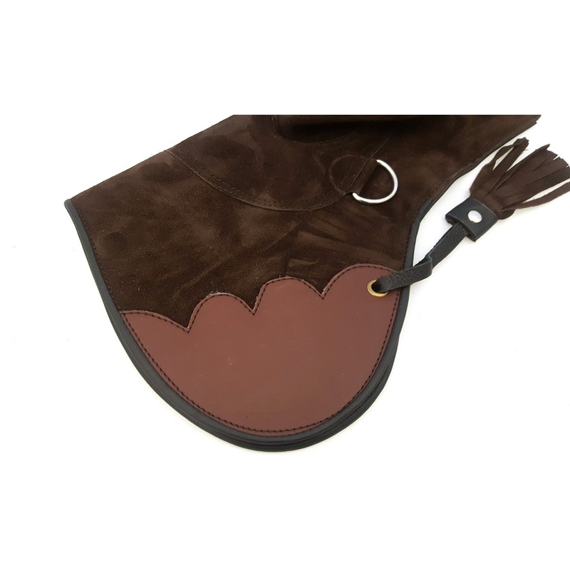starlingukpk Quality Soft Suede Leather Falconry Gloves. (Large)