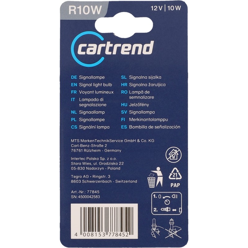 cartrend R10W Ball Lamp 2x