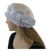 Brigitta Victorian Edwardian Ladies Mop Hat White