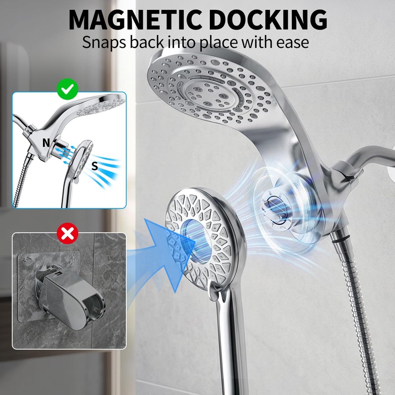 EMBATHER Shower Heads With Handheld Spray Combo High Pressure 2