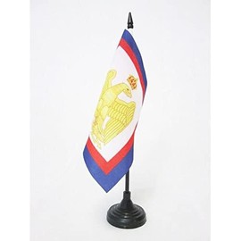 AZ FLAG NAPOLÉON BONAPARTE TABLE FLAG 5'' x 5'' - NAPOLEON 1 - FRANCE DESK FLAG 15 x 15 cm - Black plastic stick and base