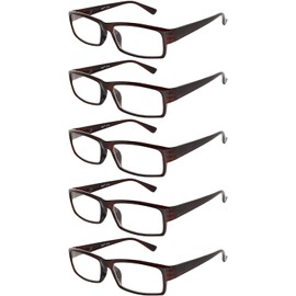 5 Pack of Reading Glasses Elegant Mens Womens Readers Designer +2.0