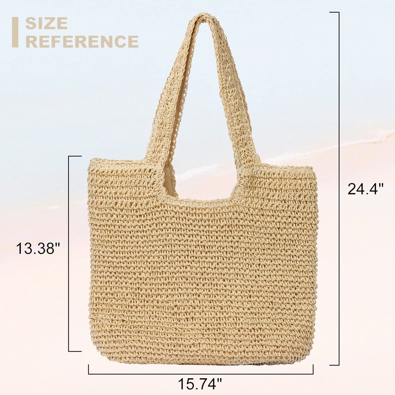 GOLDTIMO Beach Bags for Women - Summer Soft Large Woven