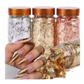 KFMX Hoja Oro Plata Cobre Decoracion Uñas Lamina Arte Manicure