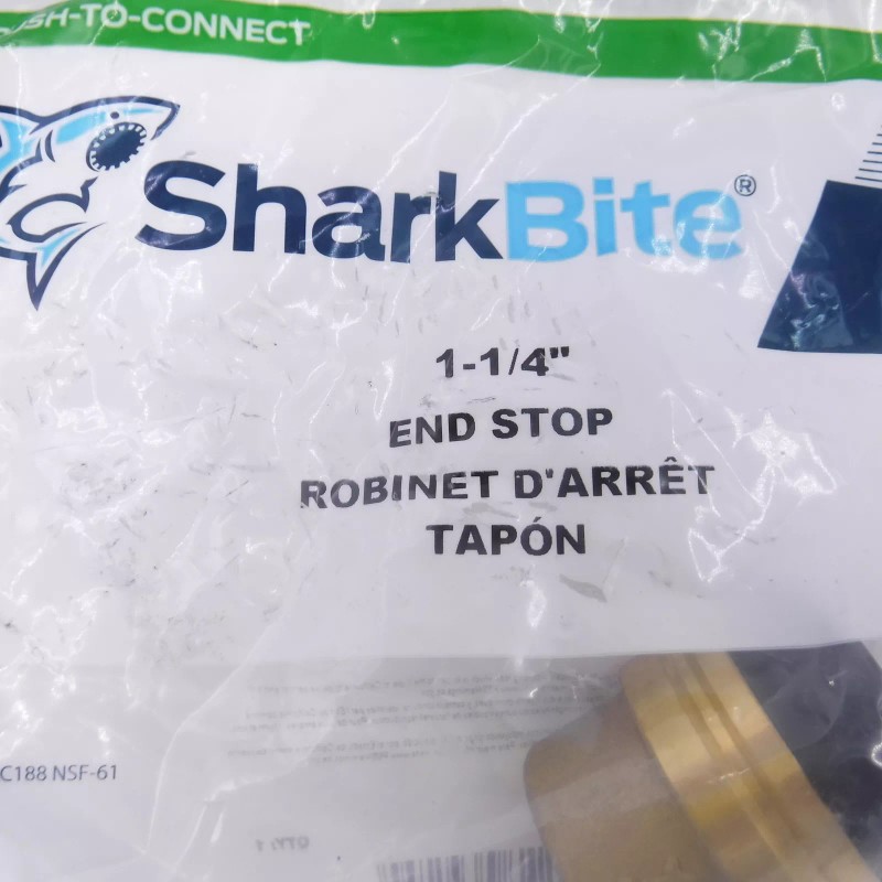 SharkBite 1-1/4" Push Cap Push to Connect Brass Plumbing Fitting