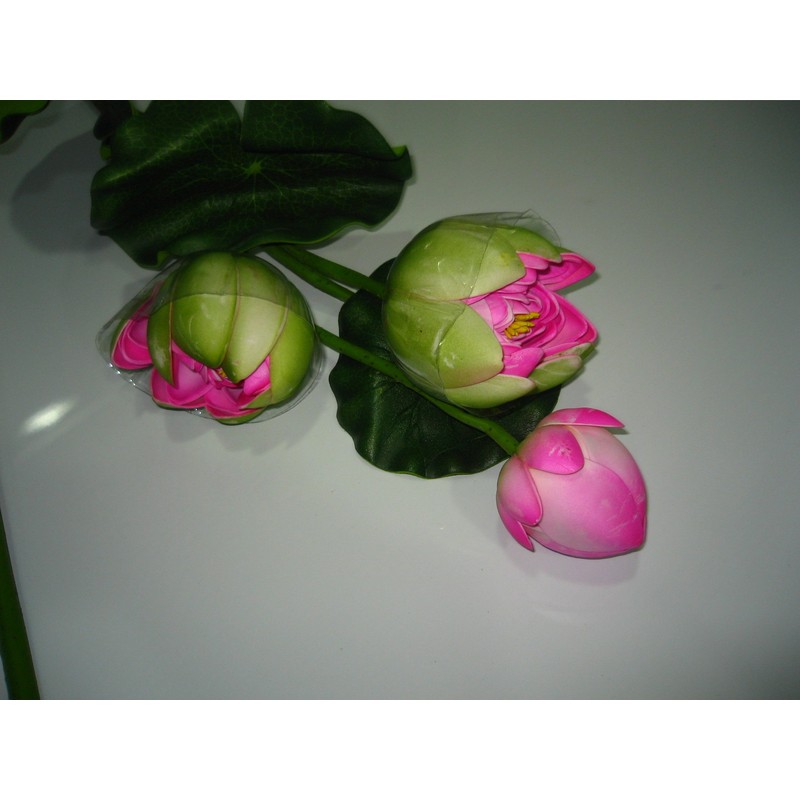 Plastic Artificial Lotus Flower Stick 40" Long