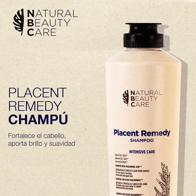 NATURAL BEAUTY CARE Placent Remedy Shampoo para Cabello Dañado 300