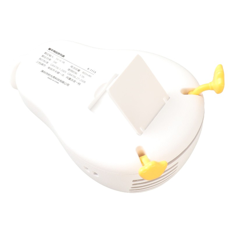 Hanging Neck Fan Adjustable Lanyard Cute Duck Cartoon Shape Hands