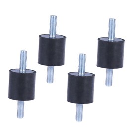 FUNOMOCYA Rubber Mounts Set 4pcs 30x30cm Vibration Damper for Air Conditioning Black Absorber Mounts