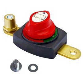 Ampper Side Post Battery Disconnect Switch 12V - 48V, Marine Battery Switch Disconnect Power Cut Shut Off with Adapter for Car, RV and Boat (On/Off)