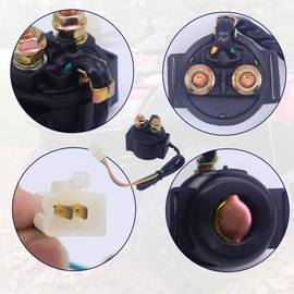 HISports Motorcycle Starter Relay Solenoid,Professional Motorcycle ATV Starter Relay Solenoid ON/OFF Switch for Scooter ATV Dirt Bikes Go Kart 50cc 125cc 150cc 250cc