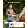 65L Plastic Collapsible Storage Bins with Lids 3 Pack Stackable
