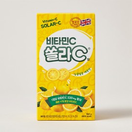 Goryeo Eundan 고려은단 쏠라C 정 레몬맛 츄어블 영국산 80정 1개 / 고려은단 쏠라C 정 레몬맛 츄어블 영국산 80정 1개
