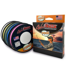 FINS Windtamer Braided Fishing Line - Versatile, Compact Braid for All Fisheries, Reduces Wind Knots and Rod Tip Wraps - High Performance 4-End Braid - Blue - 15 Lb - 150 Yds
