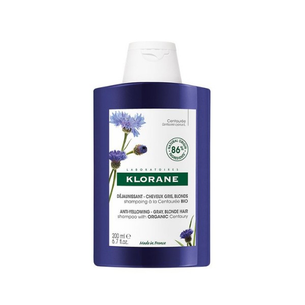 Klorane Organic Centaury Shampoo Anti-Yellowing Gray-Blonde Hair 200 ml