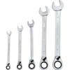 BRILLIANT TOOLS BT013205 Ratchet Ring Spanner Set, 5 Pieces, Switchable,
