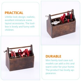 Zerodeko 1 Set Mini Tool Box Doll House Toolbox Mini Toolbox Kids Tools Tiny House Tool Mini Dollhouse Miniture House Furniture Mini Houses Kids Decor Fairys Decorate Alloy Miniature Child
